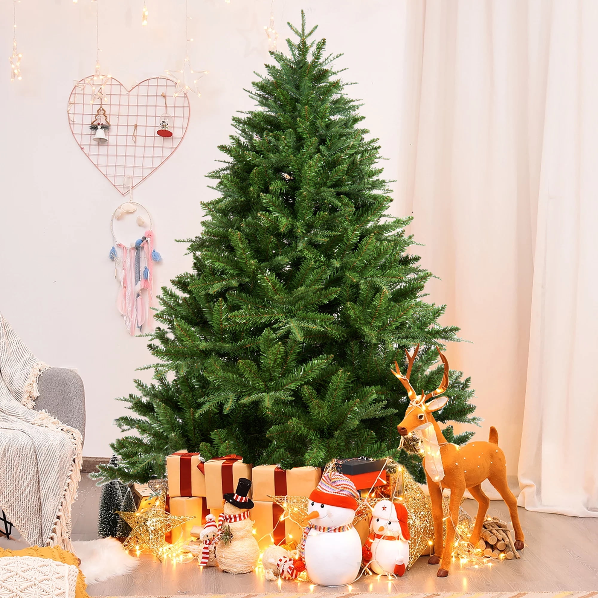 SEGMART 6FT Artificial Christmas Tree with 1600 Branch Tips, Hinged