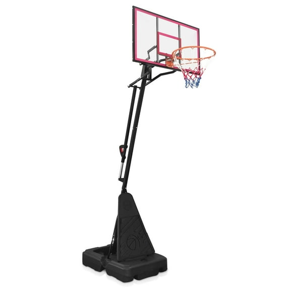 Portable Basketball Hoop Outdoor for Kids/Teens/Adults, Segmart 44inch Basketball Hoop Goals Systems with Wheels, 8Ft-10Ft Height Adjustable Basketball Hoop with Rebounder in Backyard/Courts/Indoor