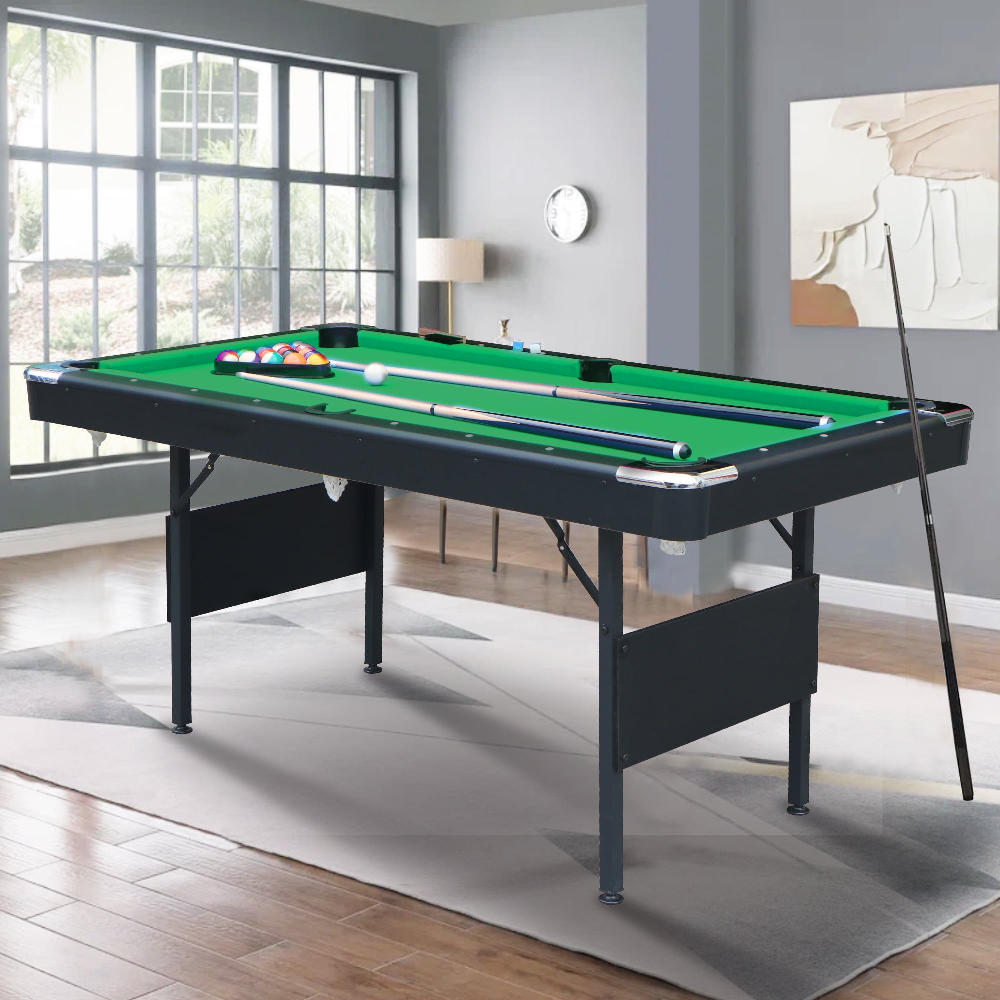 SEGMART Billiards Table Portable Pool Table Includes Full Set of