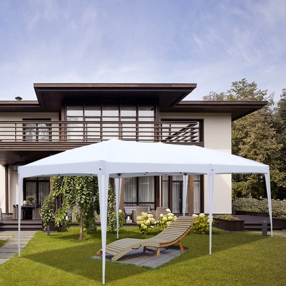 SEGMART Canopy Tent with 6 Sidewalls, 10 x 20 ft Portable Shade Folding Canopy with Carry Bag, Adjustable Folding Gazebo Tent for Sunshade, Waterproof Outdoor Tent for Patio Wedding