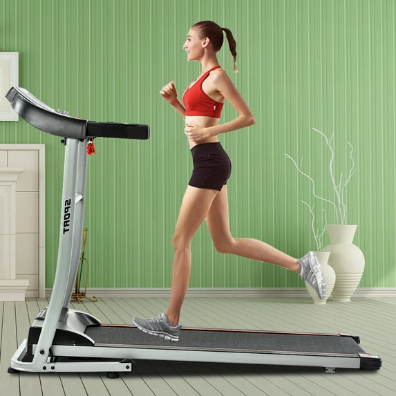 SEGMART Electric Foldable Treadmill with Transportation Wheels, 15.8'' Wide Tread Belt Treadmills for Home, Digital Folding Exercise Machine w/ 7.5 MPH Max Speed for Home & Gym Cardio Fitness, S8502