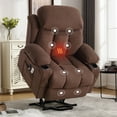 thumbnail image 1 of SEGMART Electric Power Lift Recliner Chair, Heavy Duty Classic Fabric Sofa Chair for Elderly, Ergonomic Lounge Single Sofa with Plush Extended Arms and Remote Control, 4 Positions,Brown, 1 of 9