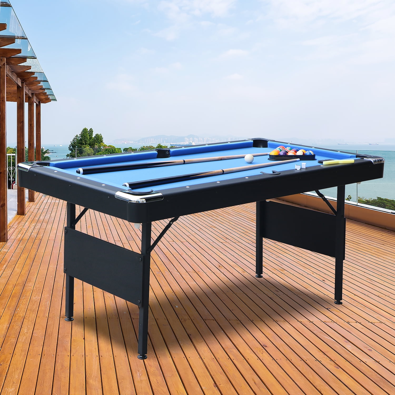 SEGMART Outdoor Portable Pool Table for adults, Billiard Tables Game
