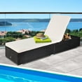 thumbnail image 1 of SEGMART Outdoor Rattan Wicker Lounge Chair, 5 Adjustable Reclining Backrest Lounger Chair, Modern Rattan Chaise Chair with Cushion, Fits for Pool, Yard, Deck, 1 of 8