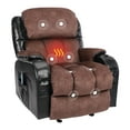thumbnail image 1 of SEGMART Rocking Recliner Chair with Remote Control for Adults, PU Leather Single Recliner Chair w/Thick Handrail & Side Pocket, for Home, Living Room, Lounge, 330lbs, 1 of 7
