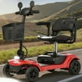 thumbnail image 1 of Syngar Folding Mobility Scooter, Outdoor Scooter for Senior, 12AH Electric Wheelchair, USB Port, Basket & Long-Range Battery, Red, 1 of 8