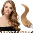 thumbnail image 1 of SEGO 100% Real Remy Human Hair Extensions Thick Micro Loop with Invisible Band Hair Micro Ring Beads Hair Black/Blonde Cleanrance, 1 of 7