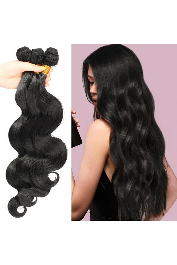 3 Bundles Body Wave Synthetic Hair Fashion Long Hair Hairpieces As Human Hair Synthetic Hair Bundles Full Head Soft Hair Weft