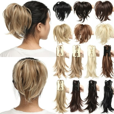 SEGO Bendable Adjustable Messy Ponytail Hair Extension with Jaw Claw Clip in Hair Extension
