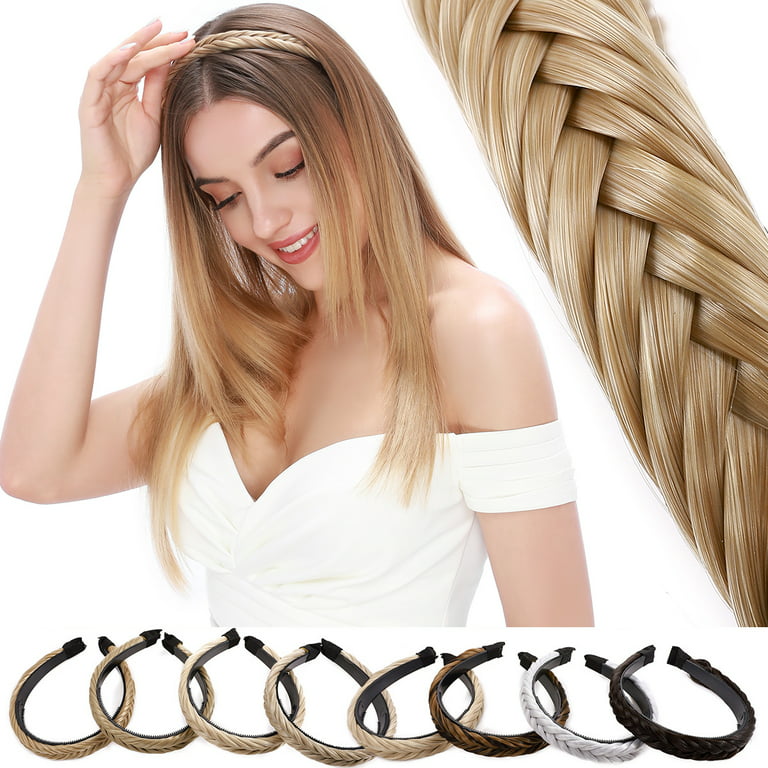 Natural Braided Hair Band Plaited Headband Fake Hair Extension One Piece as  Real