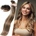 thumbnail image 1 of SEGO I Tip Hair Extensions Human Hair Highlight Remy Straight Ombre Stick Tip Keratin Real Human Hair Extensions, 1 of 8
