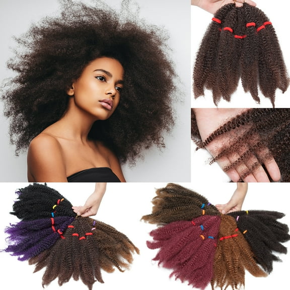 SEGO Kinky Curly Crochet Hair 11 Inch Short Marlybob Jerry Curl Natural Black Afro Kinky Twist Hair Soft Synthetic Crochet Braiding Hair Extentions for Black Women