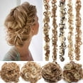 thumbnail image 1 of SEGO Long Messy Bun Hair Piece Ponytail Hair Extensions Juva Bun Scrunchie Curly Synthetic Hair Extension with Invisible Band Fake Magic Hair Bun Black Colors, 1 of 7