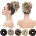thumbnail image 1 of SEGO Messy Bun Hair Piece Synthetic Fake Hair Extensions Wavy Scrunchie Hair Ponytail Hair Extension for Women Black Color, 1 of 9
