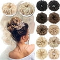 thumbnail image 1 of SEGO Messy Bun Human Fake Bun Hair Scrunchie Curly Touseld Updo DIY Ponytail Hairpiece Wavy Donut Chignons for Women, 1 of 8