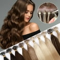 thumbnail image 1 of SEGO Micro Loop Real Thick Human Hair Extensions 100 Strands Invisible Micro Ring Beads Remy Thick Hair, 1 of 8