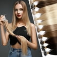 thumbnail image 1 of SEGO Micro Loop Real Thick Human Hair Extensions 50 Strands Invisible Micro Ring Beads Remy Thick Hair, 1 of 8