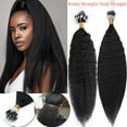 thumbnail image 1 of SEGO Micro Loop Thick Hair Extensions Remy Real Human Hair Brazilian Hair Kinky Straight 100 Strands Micro Rings Hair Extensions Natural Black, 1 of 8