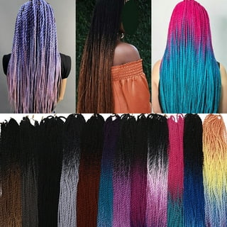 Braiding Synthetic Hair Extension African Twist Braid 24Hair Hairstyle  Colorful