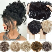 SEGO Tousled Updo Messy Bun Hair Piece Hair Extension Ponytail with Elastic Rubber Band Updo Extensions Hairpiece Synthetic Ponytail Extensions Scrunchies for Women.