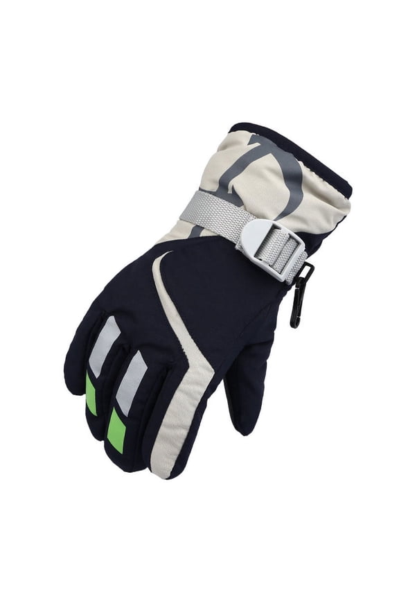 SEHIOZNI Kids Warm Gloves Winter Waterproof Snow Gloves for Ourdoor Sports Snowboard, Ski Gloves for Boys Girls Blue