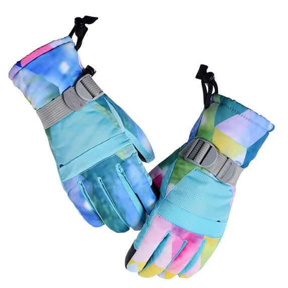 SEHIOZNI Parent Child Winter Ski Gloves Warm Gloves Warm Cute Printed Gloves Riding Gloves Little Boys & Girls Windproof Gloves Multicolor
