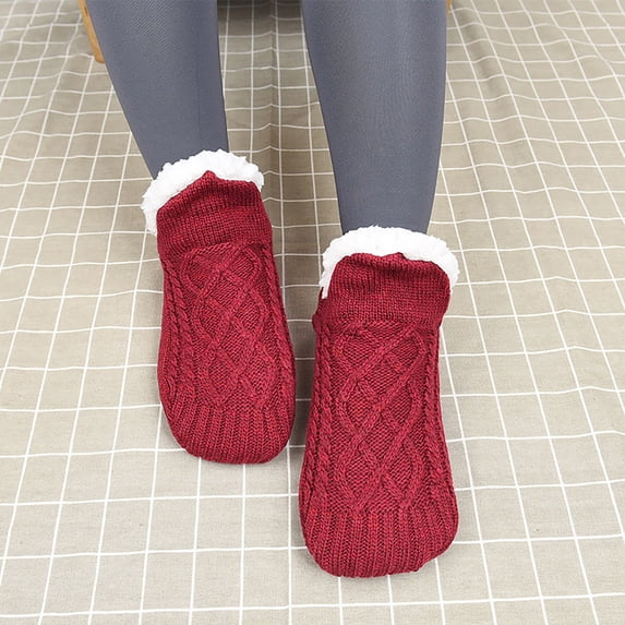 SEHIOZNI Slipper Socks for Women Fleece Lined Thick Warm House Socks ...