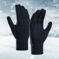 thumbnail image 1 of SEHIOZNI Women's Winter Touchscreen Gloves Warm Knit Fleece Lined for Women, Blue, 1 of 3
