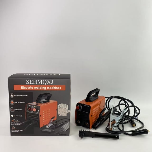 SEHMQXJ Electric welding machines,Super Mini Stick Welder Machine,110V 250A ARC Portable Welding Machine for Beginners,Welding Machine Rod Tools (Orange)