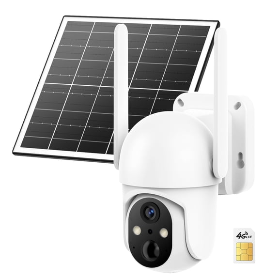 SEHMUA 4G LTE Cellular Solar Security Camera Wireless Outdoor, No WiFi Need Solar Powered Camera , Hunting & Farm Trail Camera with 360 Live View, 4K Night Vision