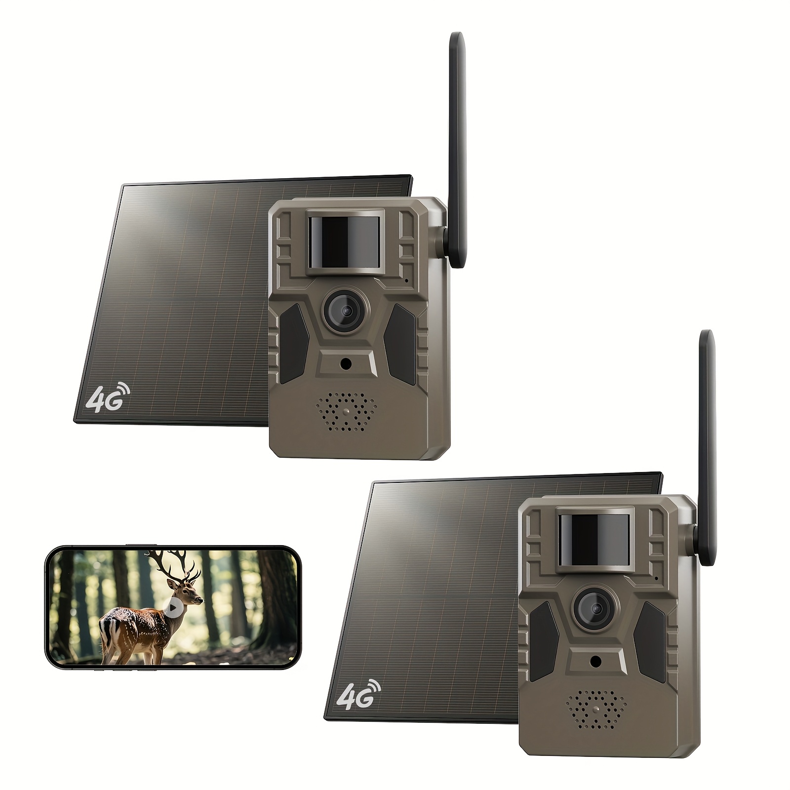 SEHMUA 4G LTE Solar Trail Camera for Hunting with 4K Live View, Motion ...