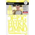 thumbnail image 1 of SEI 1.5 inch Camdon Iron-on Heat Transfer Smooth Poly Letters, Yellow, 1 of 4