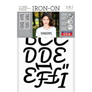 Hemline Iron-On Instant Letters For Clothing - Black (Pack of 40) only £2.24