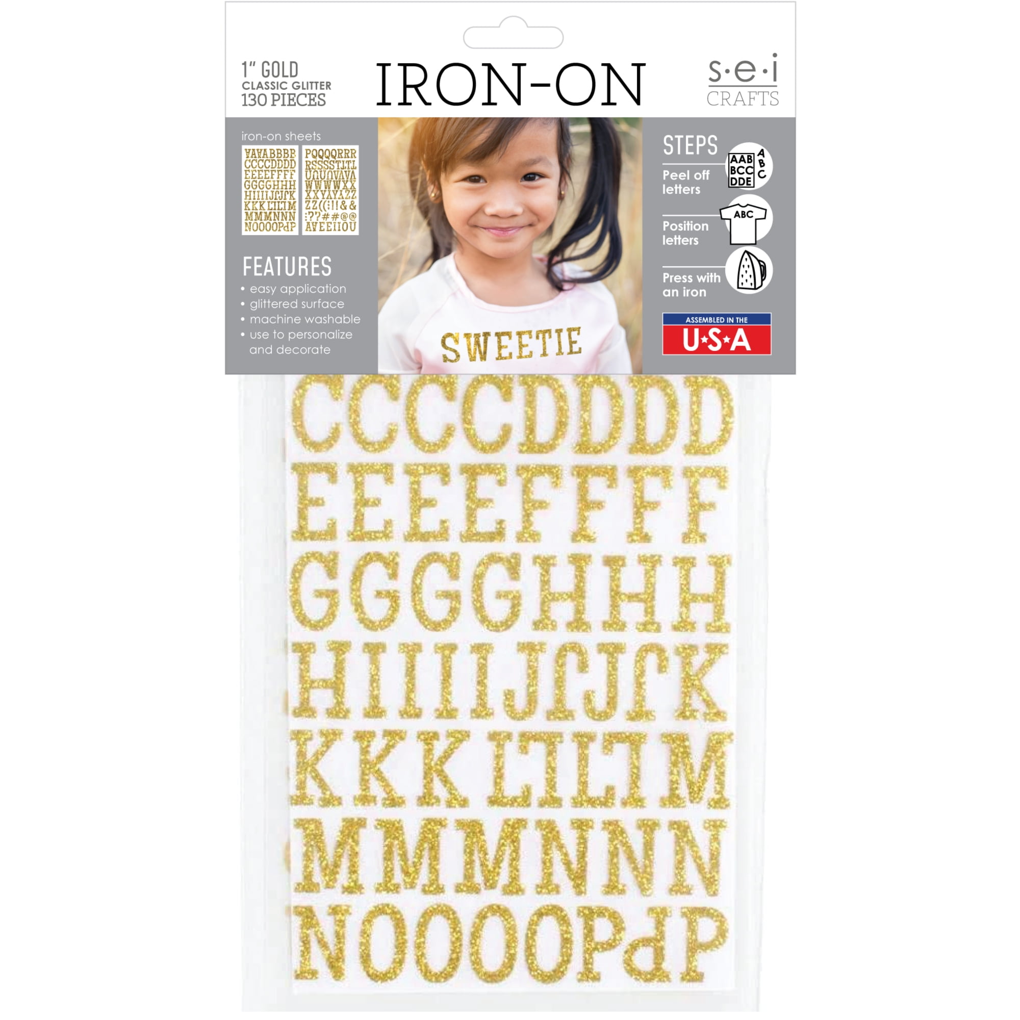 24 Sheets 624 pcs Iron on Letters, Heat Transfer Iron-On Letters for  Clothing, T-Shirts and Their Fabrics Printing DIY Craft, Includes Gold,  Blue