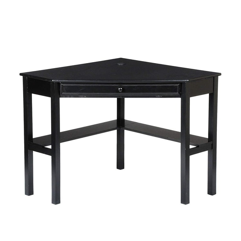Southern Enterprises Corner Computer Desk Finish Black Walmart