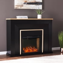 SEI Cardington Criss Cross Fireplace, Black