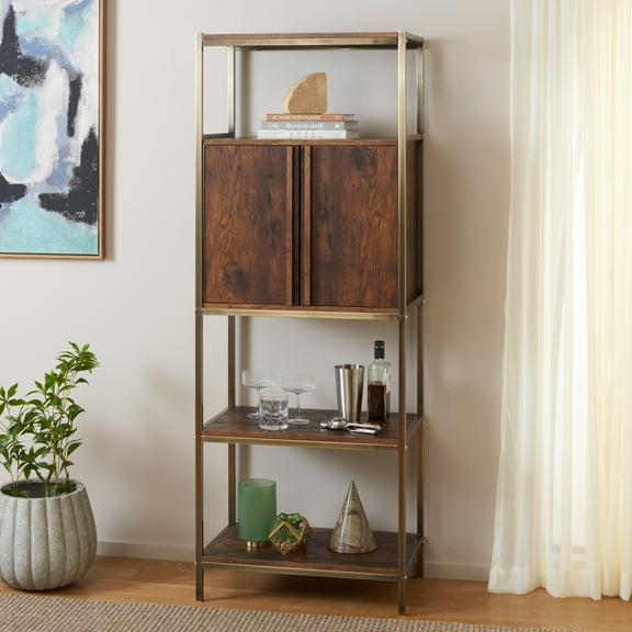 SEI Dayforth Bar Cabinet (26" x 16" x 68"), Espresso