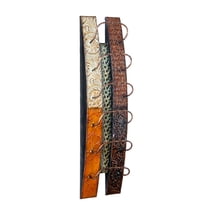 Southern Enterprises 25" Red and Orange Contemporary Wall Mount Wine Storage