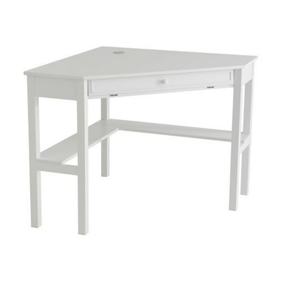 SEI Furniture Alexander Corner Computer Desk in White