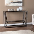 thumbnail image 1 of SEI Furniture Argall Metal Long Console Table with Glass Top in Black, 1 of 2