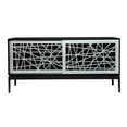 thumbnail image 1 of Southern Enterprises 57" Black and Silver Contemporary Media Cabinet, 1 of 3