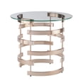 thumbnail image 1 of Southern Enterprises 23.25" Champagne Gold and Clear Contemporary Round End Table, 1 of 2