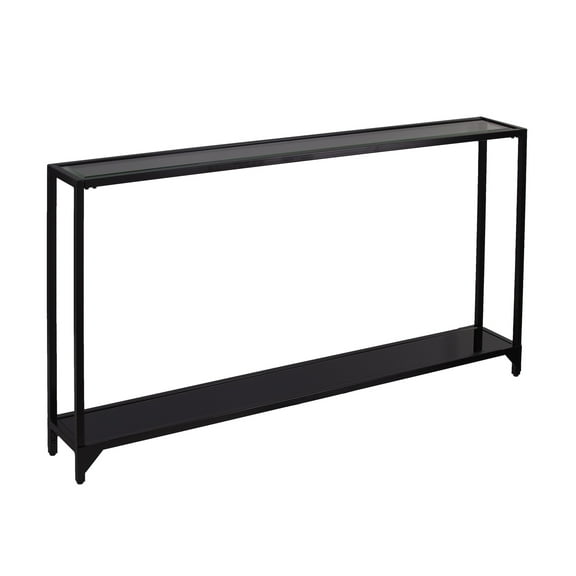 Bergen Narrow Metal Console Table - Black
