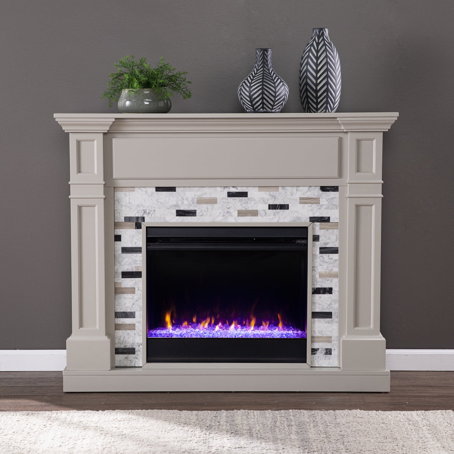 Southern Enterprises Birkover Electric Fireplace