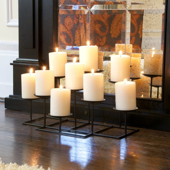 SEI Furniture Brindmon 9 Candle Candelabra 21.5 x 9 Freestanding Fireplace Accessories