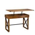 thumbnail image 1 of SEI Furniture Canton Height Adjustable Desk in Glazed Pine, 1 of 2