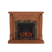 SEI Furniture Cardona Electric Fireplace in Walnut