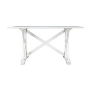 SEI Furniture Cardwell Farmhouse Dining Table in White