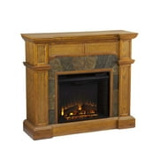 SEI Furniture Cartwright Corner Electric Fireplace in Oak