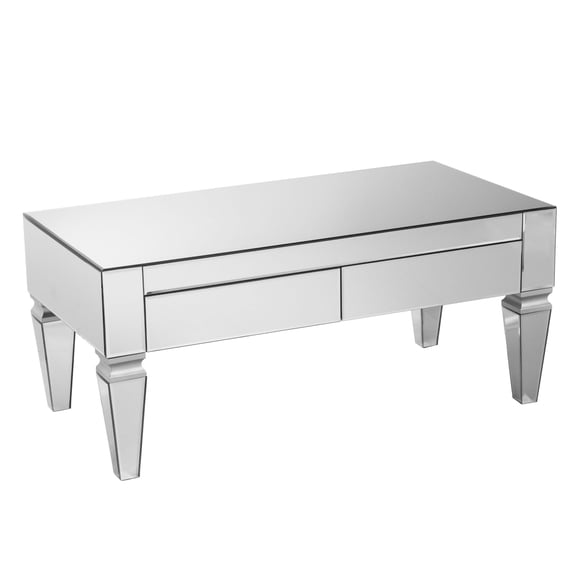 SEI Furniture Darien Contemporary Mirrored Storage Coffee Table